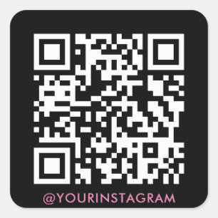 Adesivo Quadrado instagram business social media moderno código qr