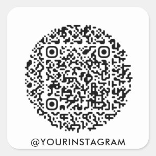 Adesivo Quadrado instagram business social media moderno código qr