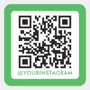 Adesivo Quadrado instagrama de código qr de mídia social moderna si