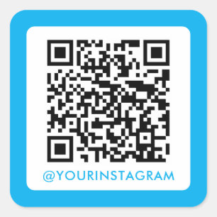 Adesivo Quadrado instagrama de código qr de mídia social moderna si