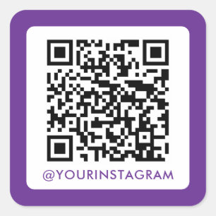 Adesivo Quadrado instagrama de código qr de mídia social moderna si