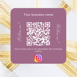Adesivo Quadrado Instagrama de código qr de nome comercial de ameix