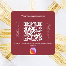 Instagrama de código qr do nome de empresa branco