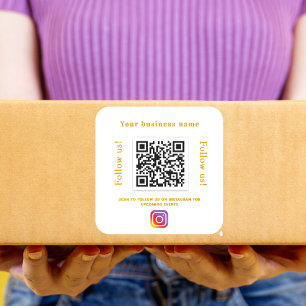 Adesivo Quadrado Instagrância de mídia comercial de código qr de ou