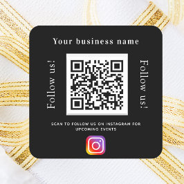 Adesivo Quadrado Instagrar código de código qr do nome de empresa b