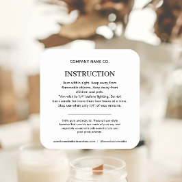 Adesivo Quadrado Instruções de segurança do produto