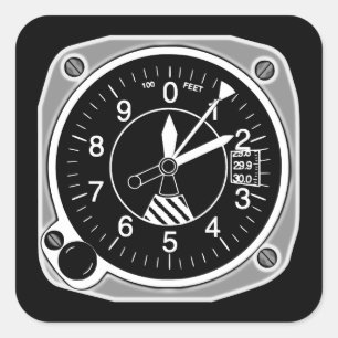 Adesivo Quadrado Instrumento do altímetro dos aviões