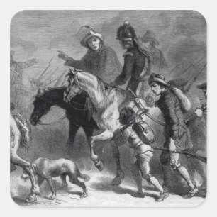 Adesivo Quadrado Insurreição de Nova Inglaterra Yeomanry