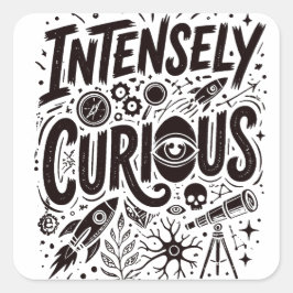 Adesivo Quadrado Intensely Curious