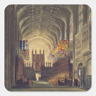 Adesivo Quadrado Interior da capela de St George, castelo de