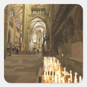 Adesivo Quadrado Interior da Catedral de São Pedro em Regensburg