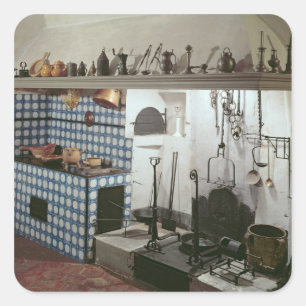 Adesivo Quadrado Interior da cozinha do Hotel de Cabris