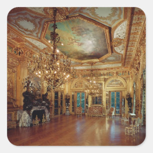 Adesivo Quadrado Interior da sala da música