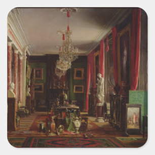 Adesivo Quadrado Interior do escritório de Alfred Emilien