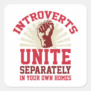 Adesivo Quadrado Introverts unem-se