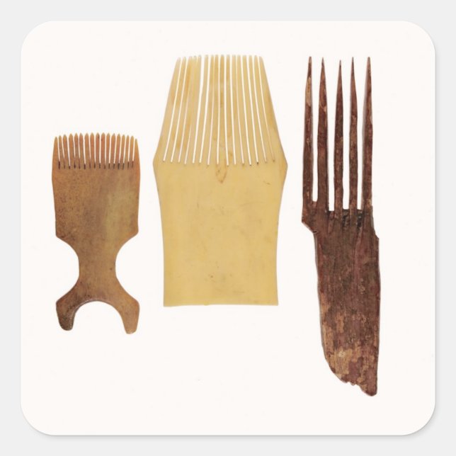 Adesivo Quadrado Inuit combs, da costa noroeste americana (Frente)