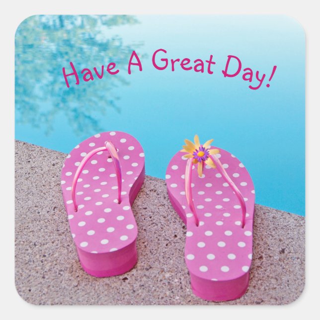 Adesivo Quadrado Inundações Por Piscina De Nadação (Frente)