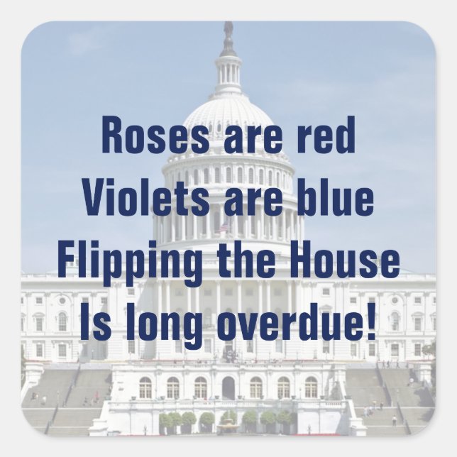 Adesivo Quadrado Invertendo a Câmara dos Representantes (Frente)