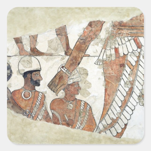 Adesivo Quadrado Investigação do rei pela deusa Ishtar (Frente)