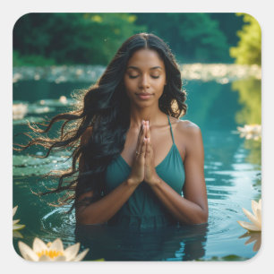 ADESIVO QUADRADO IÓGICA - MEDITAÇÃO - APROVEITE O MOMENTO - BEM-EST