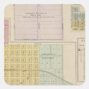 Adesivo Quadrado Iola, Torrance e Kellogg, Kansas