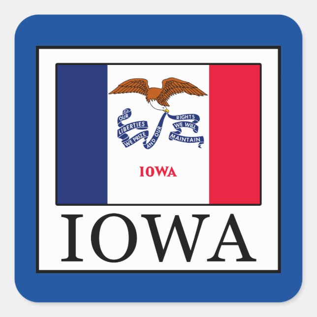 Adesivo Quadrado Iowa (Frente)