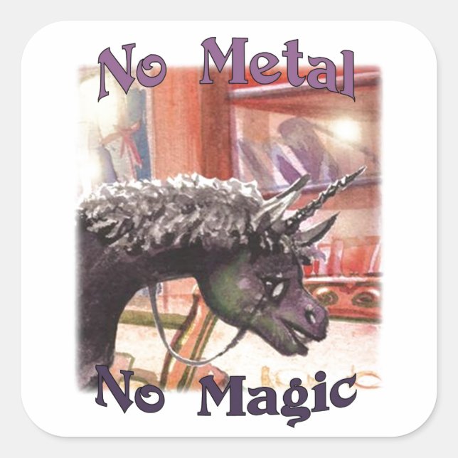 Adesivo Quadrado Iown No Metal No Magic Stickers (Frente)