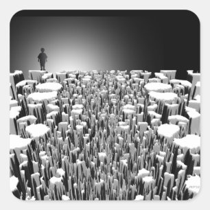 Adesivo Quadrado Ir para casa