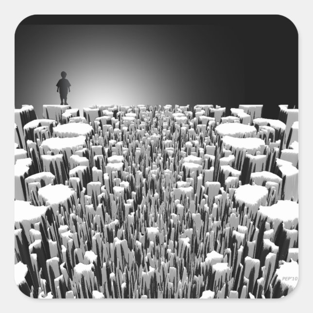 Adesivo Quadrado Ir para casa (Frente)