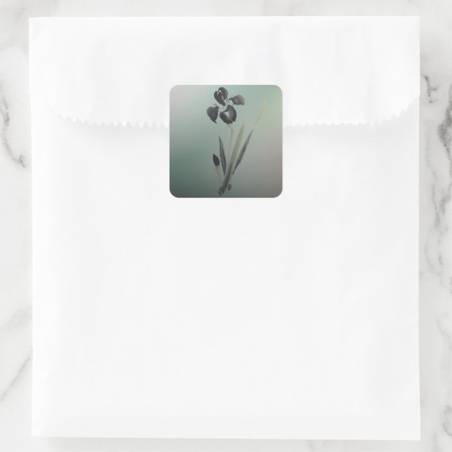 Adesivo Quadrado Íris Japonês Iris Moderno e Elegante Simples (Bolsa)