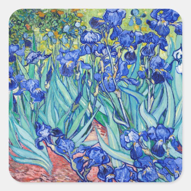 Adesivo Quadrado Irises Vincent van Gogh (Frente)