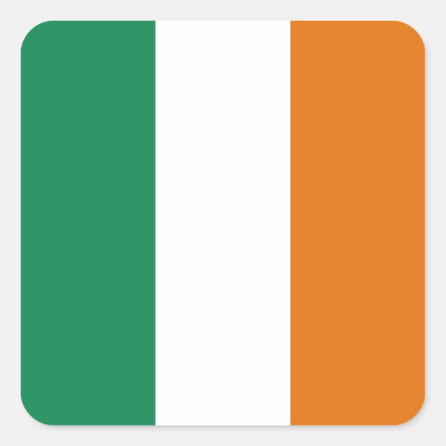 Adesivo Quadrado Irish Flag Sticker (Frente)