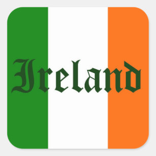 Adesivo Quadrado Irish Flag Sticker