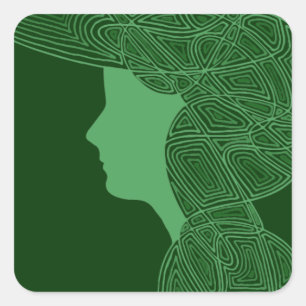 Adesivo Quadrado Irish Lass