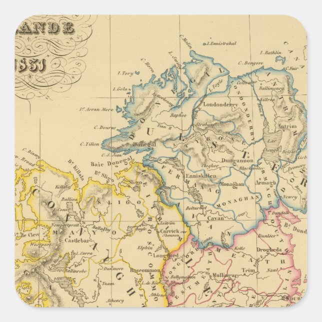 Adesivo Quadrado Irlanda 5 (Frente)