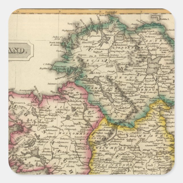 Adesivo Quadrado Irlanda 7 (Frente)