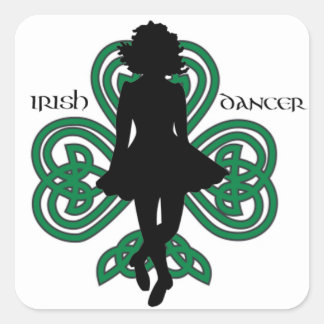 Adesivo Quadrado Irlandês Dancer Hardshoe/Forest Green Heart Shamro