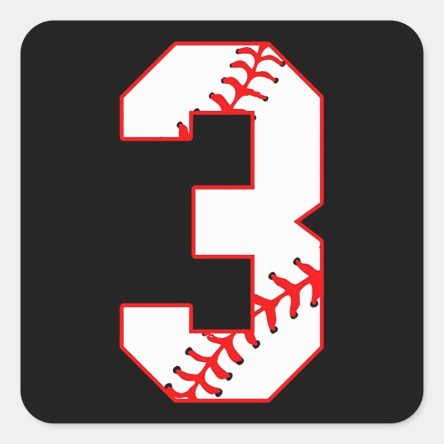 Adesivo Quadrado Irmã Baseball, estou aqui para o jogador 3 (Frente)