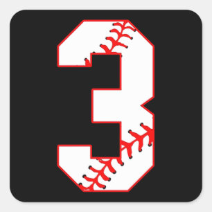 Adesivo Quadrado Irmã do basebol Estou aqui para o jogador 3