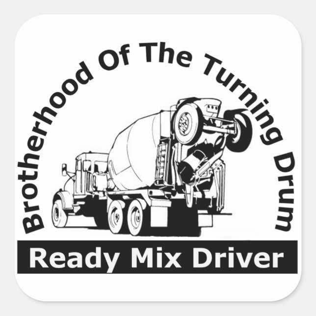 Adesivo Quadrado Irmandade do tambor de viragem (Frente)