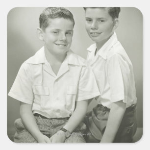 Adesivo Quadrado Irmãos no estúdio