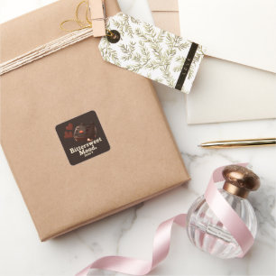 Adesivo Quadrado Iron T Bittersweet Mood: Arte de Bolo de Chocolate