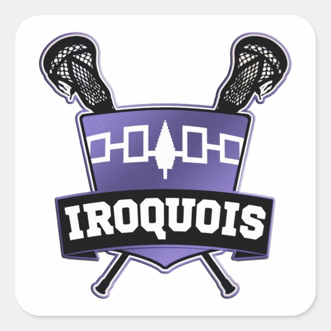 Adesivo Quadrado Iroquois Nation Lacrosse (Frente)