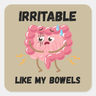 Adesivo Quadrado Irritável Como Meu Intestino