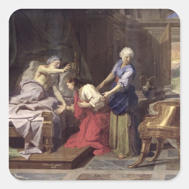 Adesivo Quadrado Isaac Blessing Jacob, 1692 (Frente)