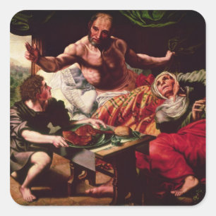 Adesivo Quadrado Isaac que abençoa Jacob