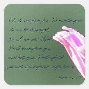 Adesivo Quadrado Isaiah 41:10
