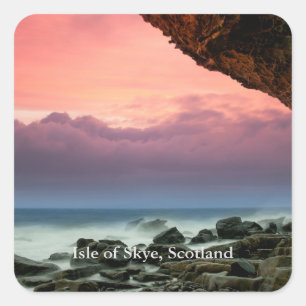 Adesivo Quadrado Isle of Skye, Escócia rotulada