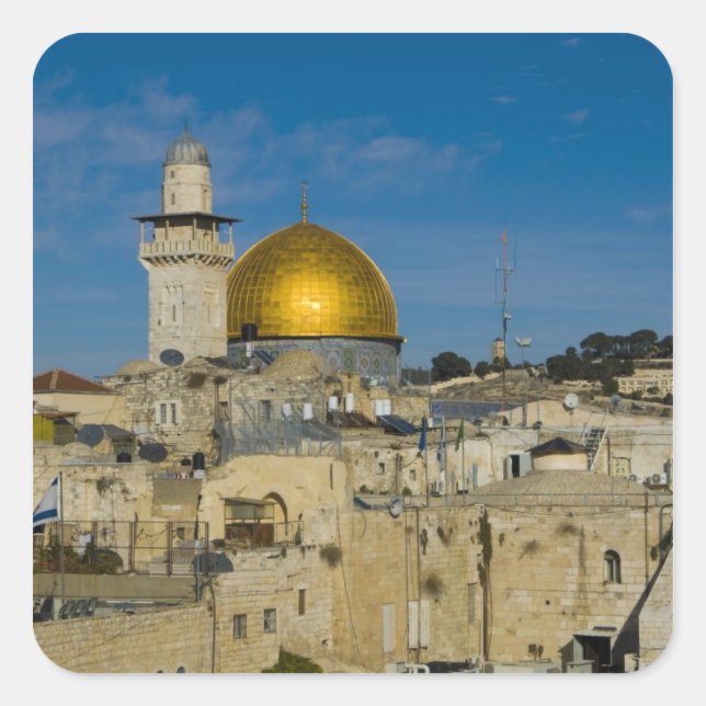 Adesivo Quadrado Israel, Jerusalém, Cúpula da Rocha (Frente)