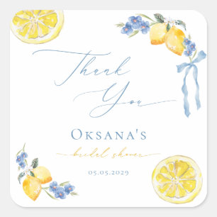 Adesivo Quadrado Isso É Amore Favor de Agradecimento para Chá de No